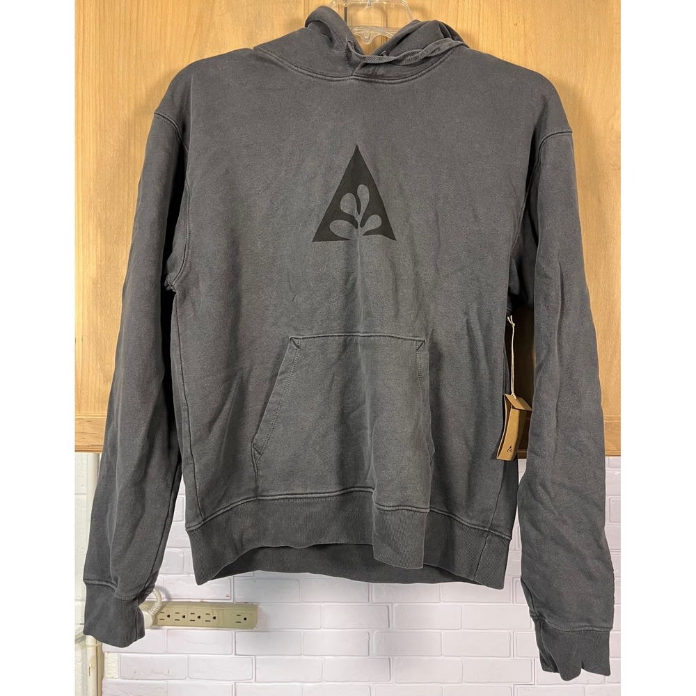 Wasted Collective Hoodie Mens Medium Grey Recycled Cotton Graphic Pullover